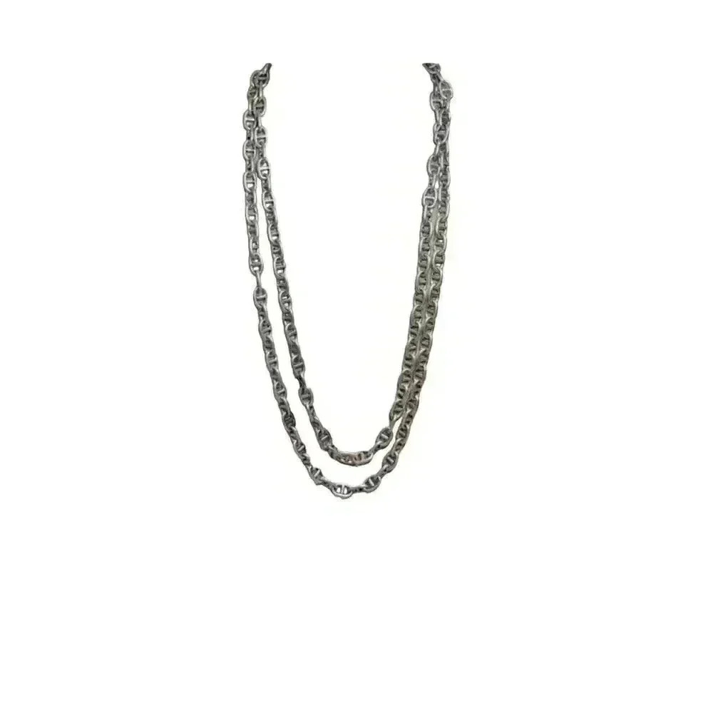 Vintage Stella & Dot Versatile Statement 2 In 1 Silver Tone Necklace Chain Belt